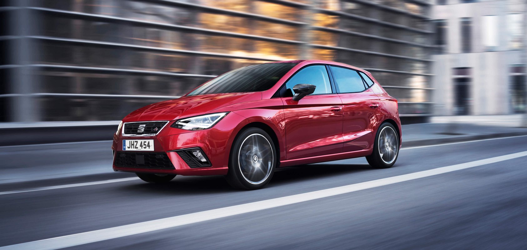 SEAT Ibiza - Front view of the car driving