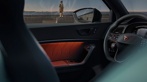 cupra ateca 2020 steering wheel and DSG automatic gearbox