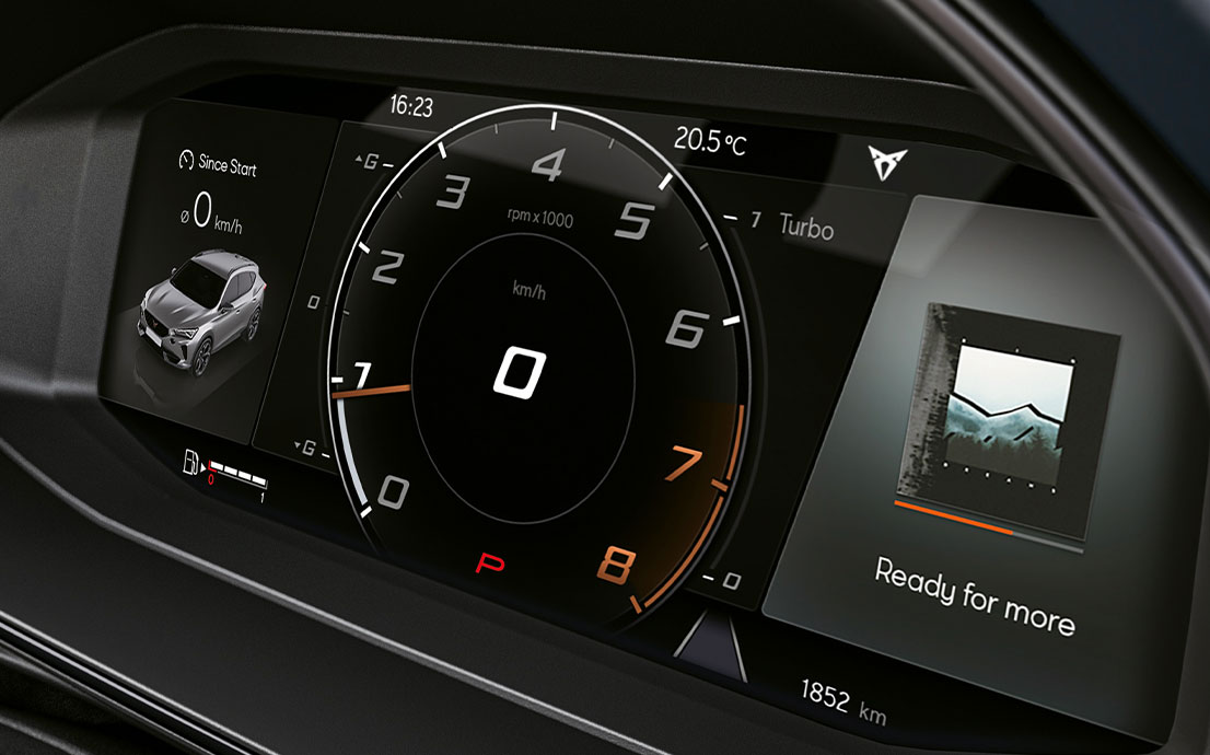 new cupra formentor 10.2-inch digital cockpit display